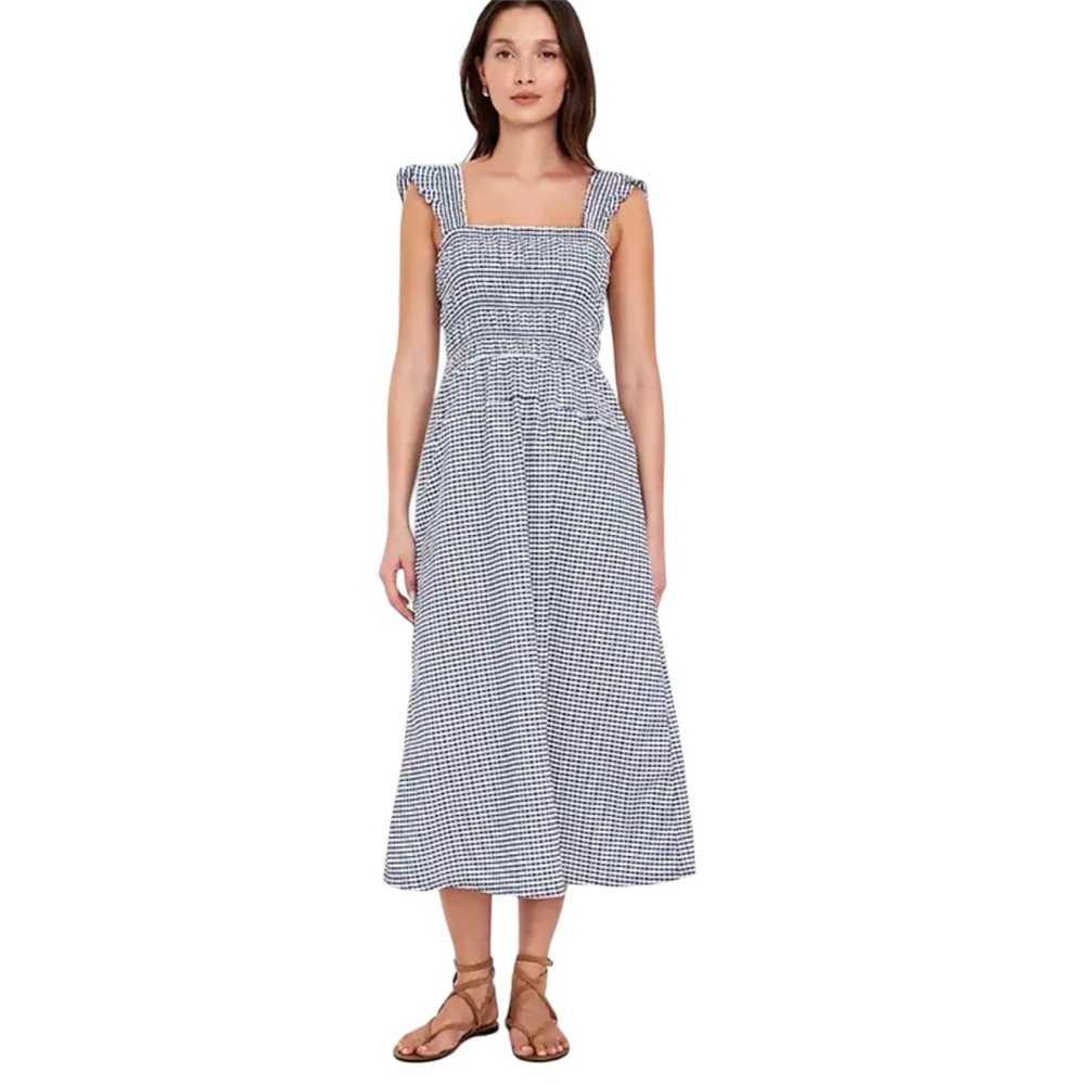 Old Navy Fit & Flare Lightweight Smocked Midi Dress